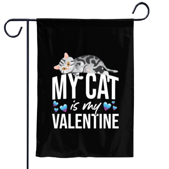 My Cat Is My Valentine Date Cute Kitten Garden Flags