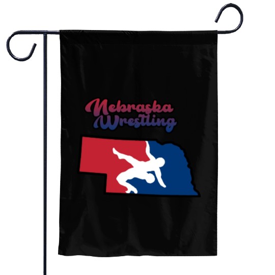 Nebraska Wrestling (USA Colors) Garden Flags