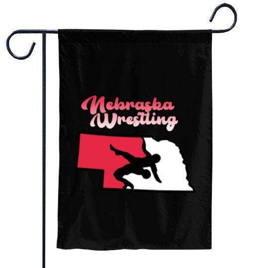 Nebraska Wrestling (State Colors) Garden Flags