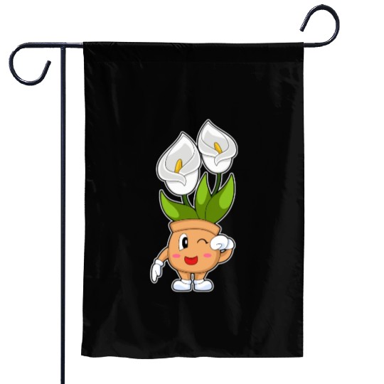 Plant Pot Calla Lily Flower Garden Flags