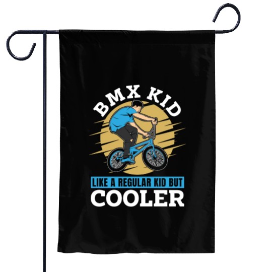 BMX Racing BMX Kid Like A Regular Kid Bicyclette Garden Flags