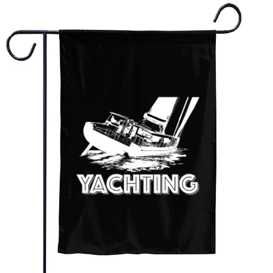 Yachting white Garden Flags