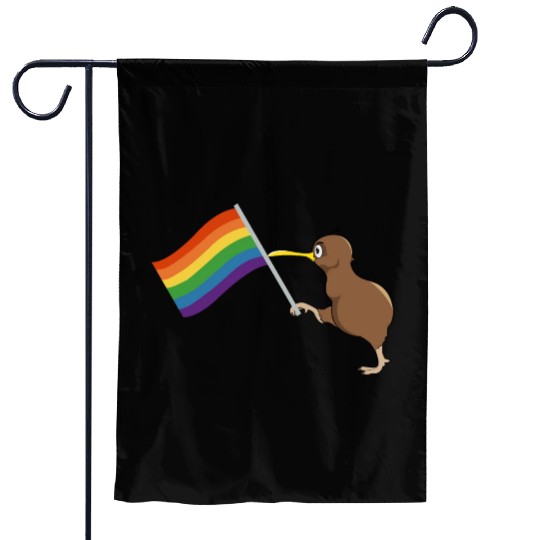 Rainbow Kiwi Pride Garden Flags