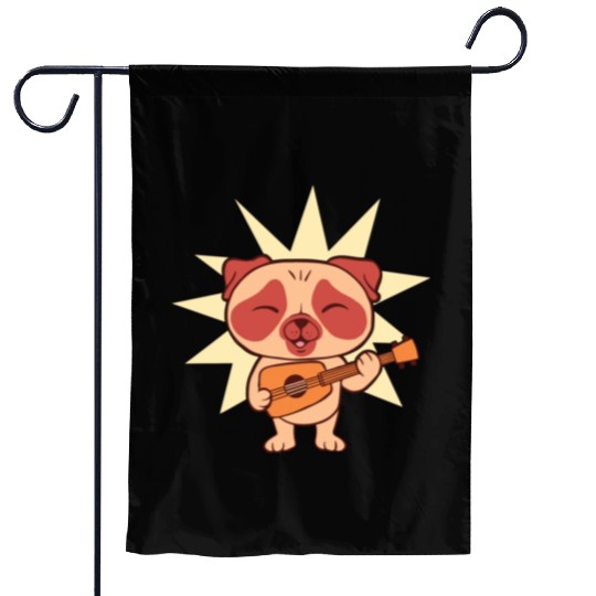 Guitar Dog I Puppy I Kids Dog Garden Flags