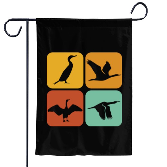 Retro Cormorant Birds I Aesthetic I Cormorant Bird Garden Flags