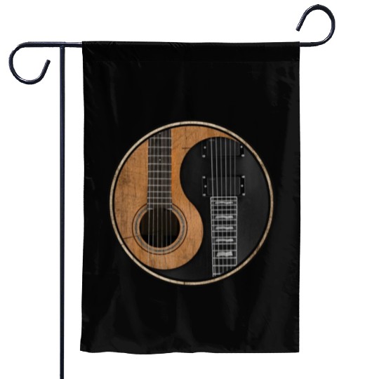 Ying Yang Guitar ArTwork Garden Flags