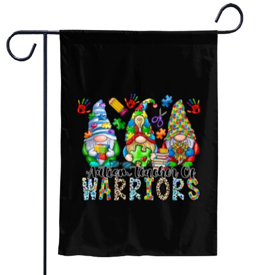 Autism Teacher Of Warriors Garden Flags