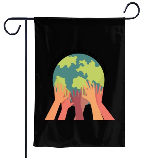 Save The Earth Its The Only Planet With Cat Garden Flags