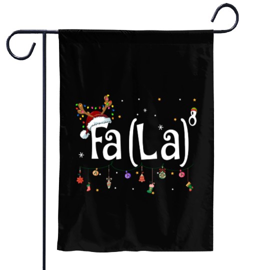 Fa La La 8 Math Teacher Christmas Garden Flags