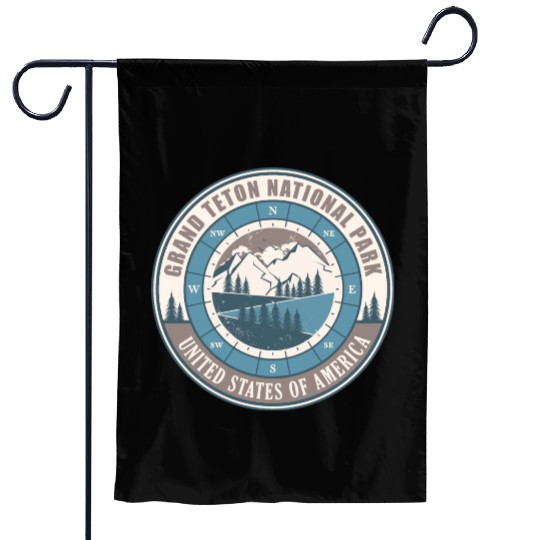 Grand Teton National Park US Vintage Hiking Garden Flags