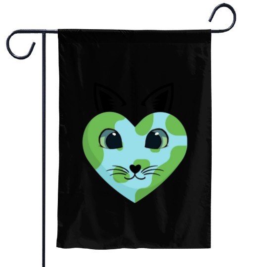 Save The Earth Its The Only Planet With Cat Garden Flags