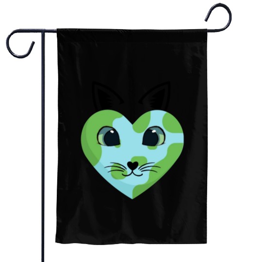 Save The Earth Its The Only Planet With Cat Garden Flags