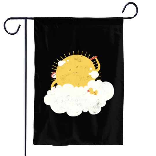 Sun Bathing Garden Flags