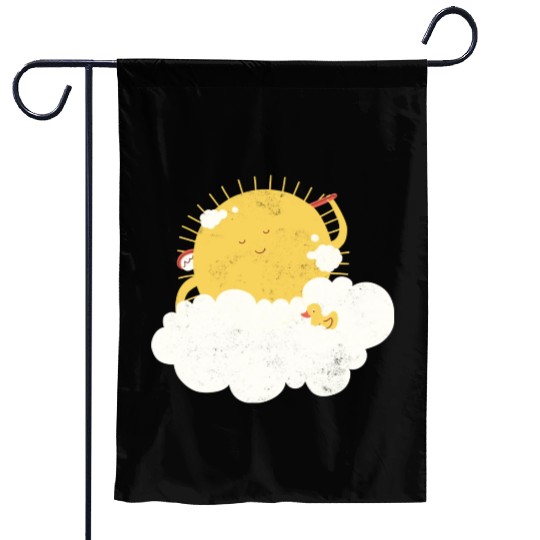 Sun Bathing Garden Flags