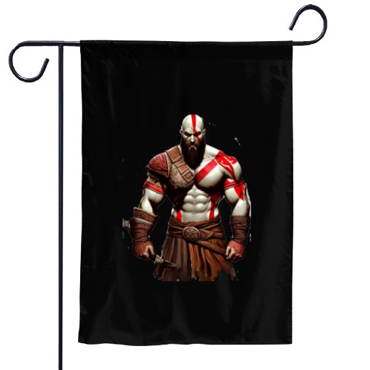 iconic Kratos, the God of War Garden Flags