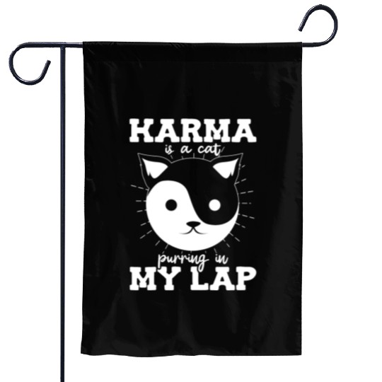 Karma is a Cat Purring in My Lap Witchcraft Tarot Garden Flags