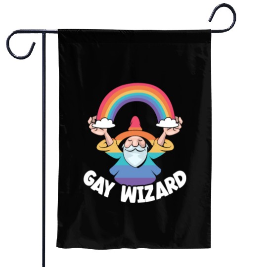 Gay Wizard Rainbow Pride Month LGBTQ Gay Pride Garden Flags