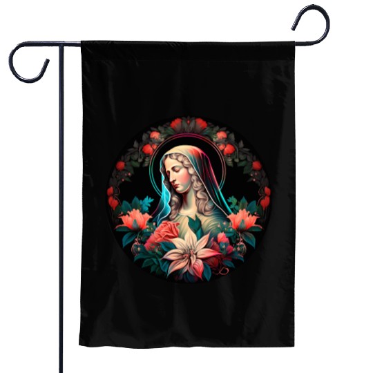 Virgin Mary Painting Garden Flags