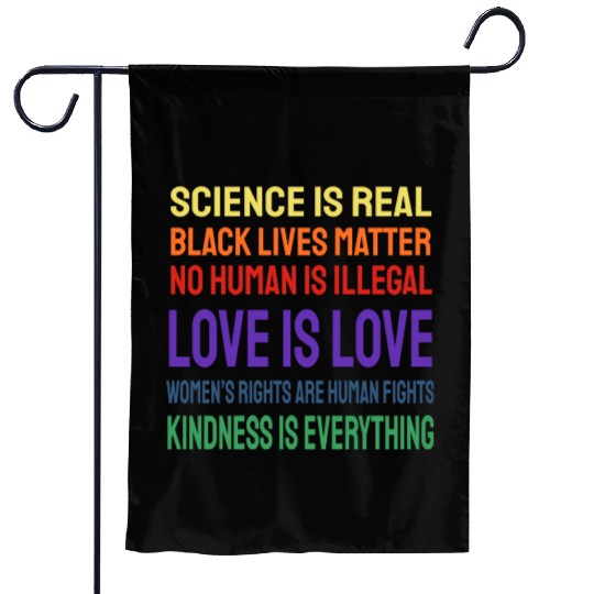 Science Is Real Black Lives Matter Garden Flags