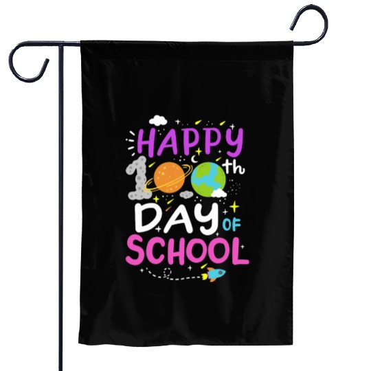 100 Days of School Science Teacher Student Garden Flags
