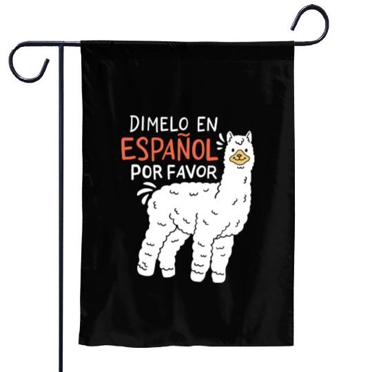 Spanish Teacher Llama Garden Flags