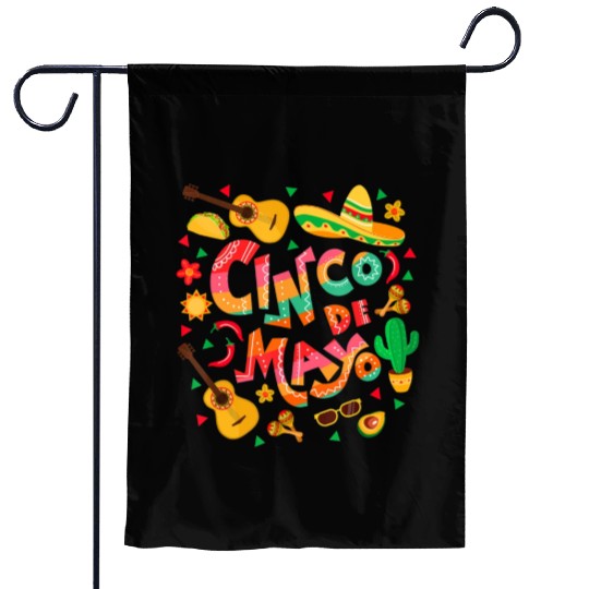 Cinco De Mayo Fiesta Surprise Camisa 5 De Mayo Garden Flags