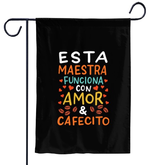 Spanish Teacher Maestra Garden Flags