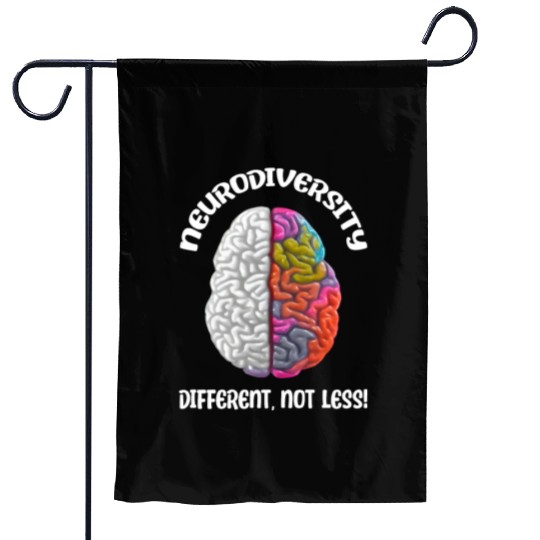 "Different, Not Less" Neurodiversity Garden Flags