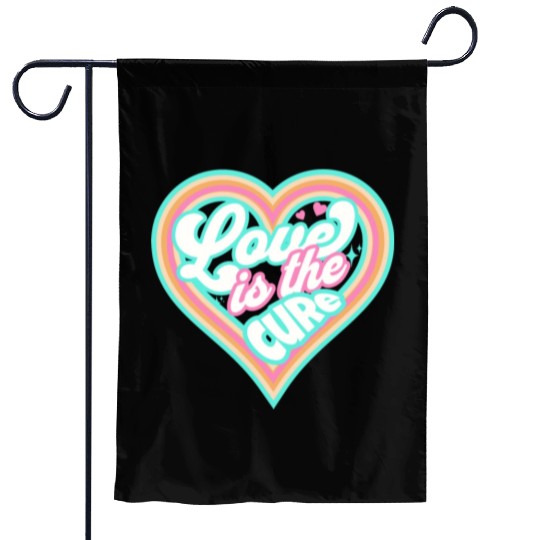 LOVE IS THE CURE (blue) Garden Flags