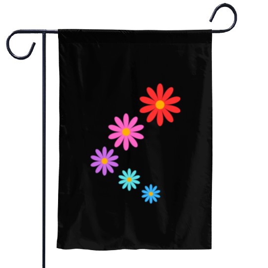 falling multi colored flowers Garden Flags