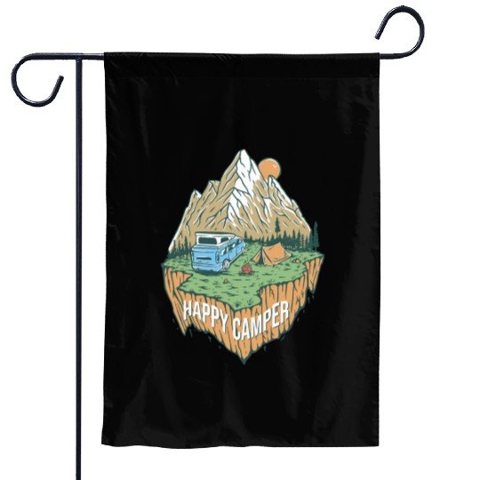 Happy Camper Explore The Nature Garden Flags