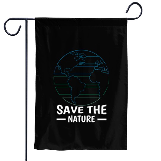 Minimalist Save Nature Oceans Day Earth Day Garden Flags