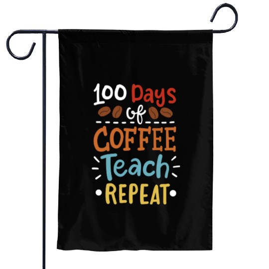 100 Days Of School Teacher Garden Flags