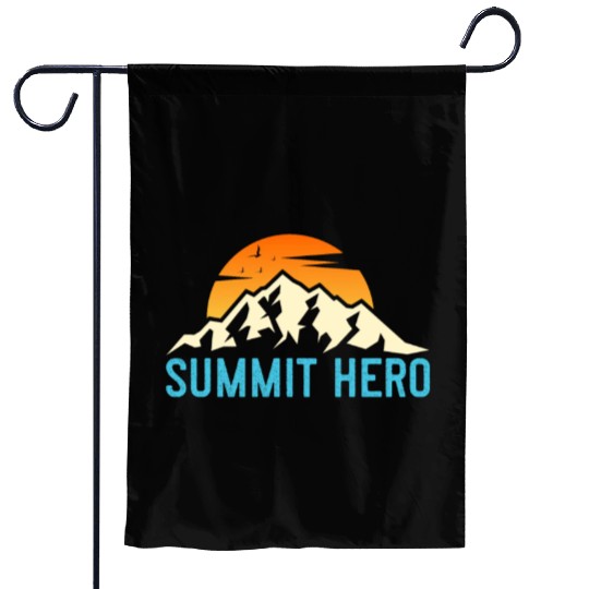 Summit Hero Climbers Mountaineering Mountain Guide Garden Flags