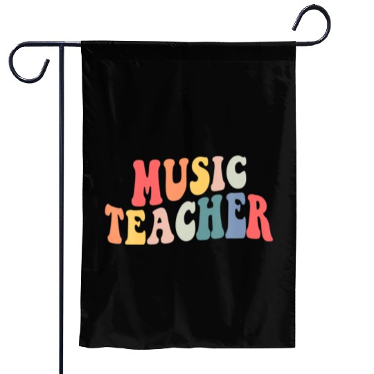 Groovy Music Teacher Team Back To School Garden Flags