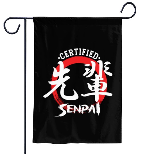 Certified Senpai Japanese Manga Anime Lover Otaku Garden Flags