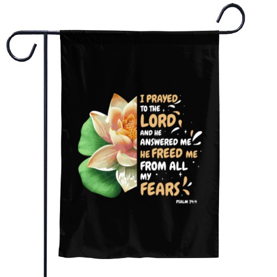 Freed Me From Fear Water Lilly Flower Bible Verse Garden Flags