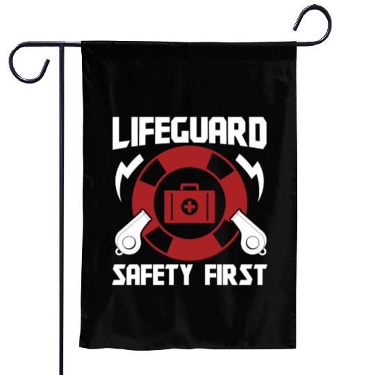Lifeguard safety first pool guard sea rescuer Garden Flags