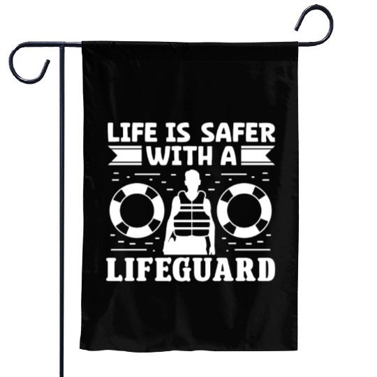 Life safer with lifeguard swimming pool guard Garden Flags
