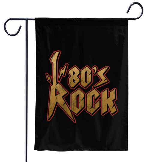 80s Rock Music Genre Eighties Vibe Retro Musician Garden Flags