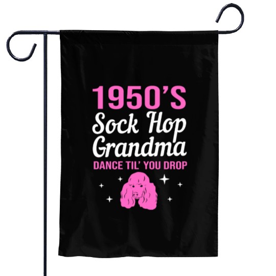 Retro Dance 1950s Sock Hop Dancing Grandma Garden Flags