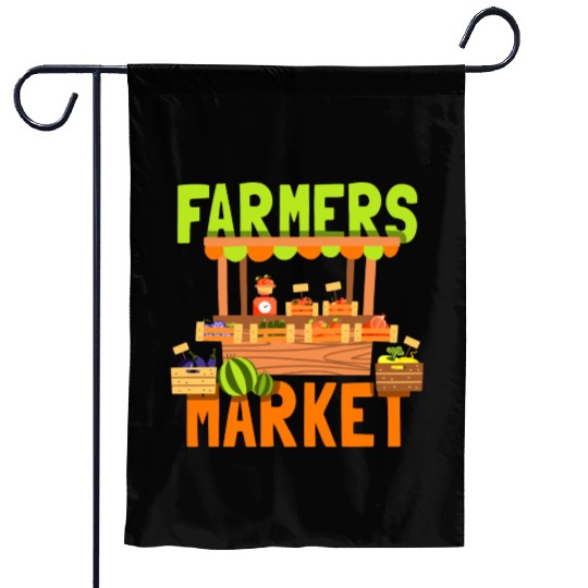 Farmers Market Chicken Farmer Cow Farming Garden Flags