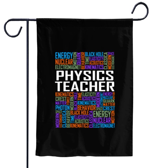 Physics Teacher Words Garden Flags