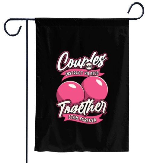 Pilates Instructor Teacher Couple Garden Flags
