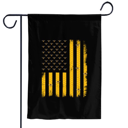 Beekeeper Usa Flag Garden Flags
