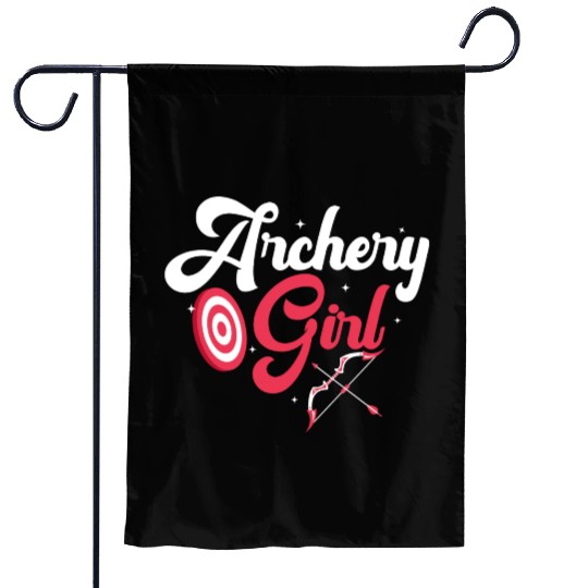 Archery Girl Archer Target Bow & Arrows Garden Flags