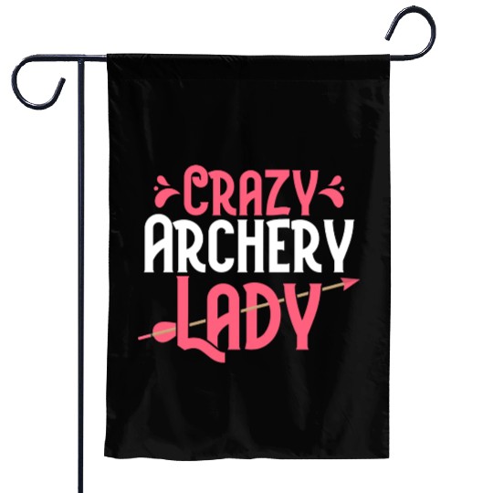 Crazy Archery Lady Bow & Arrows Target Archer Garden Flags