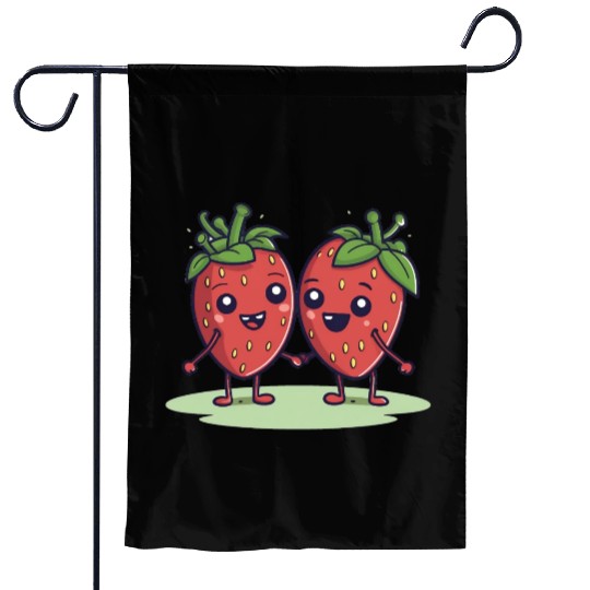 Strawberry Friends Garden Flags