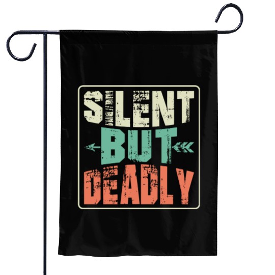 Silent But Deadly Bow & Arrows Target Archery Garden Flags