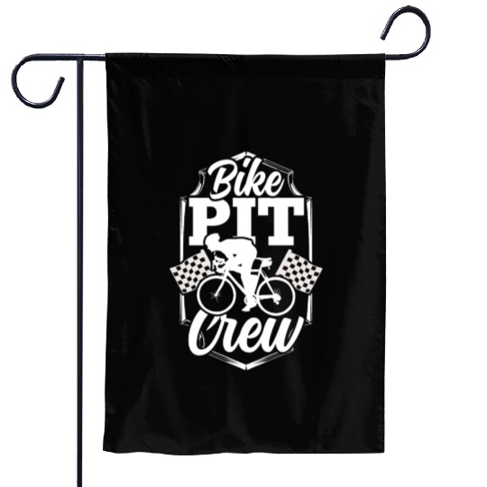 Bike Pit Crew Bicycle Bike Race Cycling Racing Garden Flags